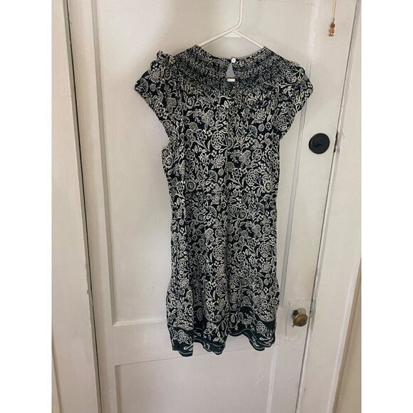 Loft Women's Cap Flutter Sleeve Floral Summer Midi Dress - Medium - Picture 3 of 13